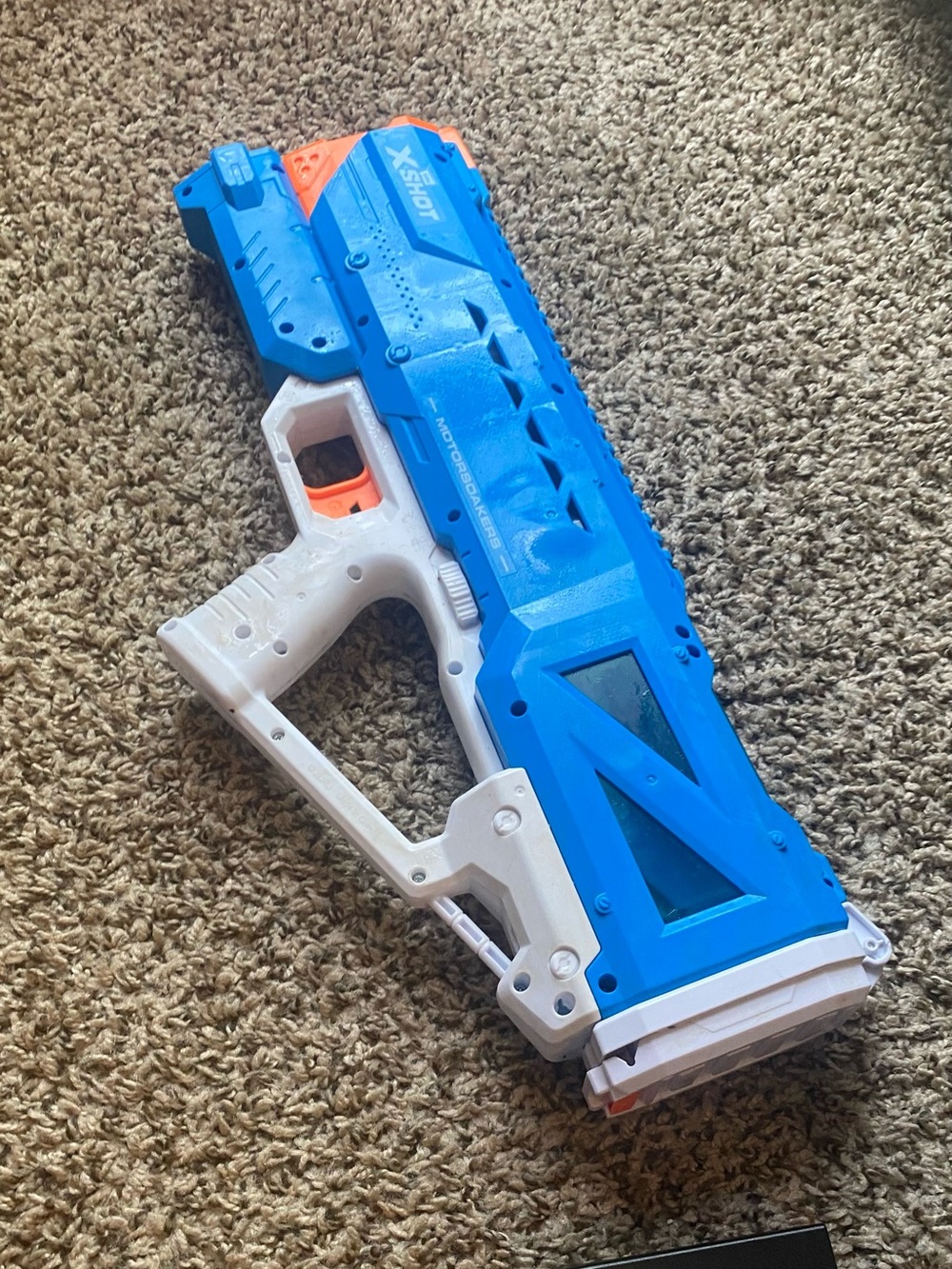 Blue and White Kids Foam Dart Blaster